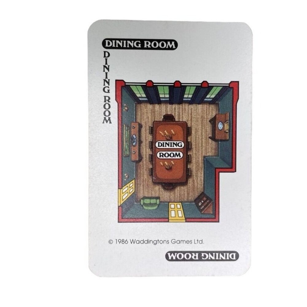 Vintage 1986 CLUE Dining Room Card  Replacement Game Piece u